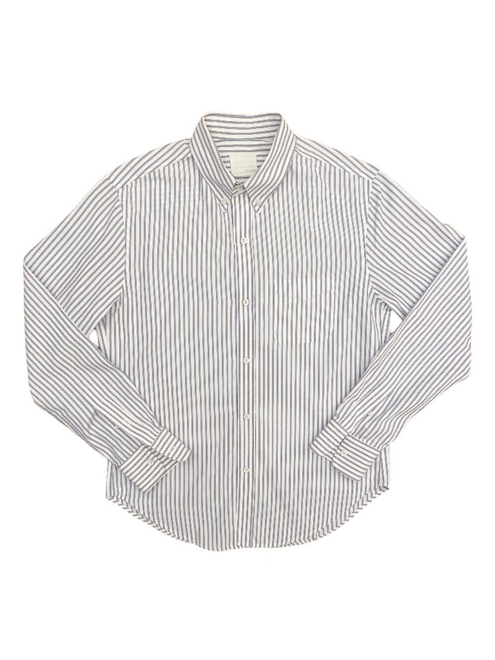 Band of Outsiders Grey White Striped Button Down Shirt Cotton USA Made L